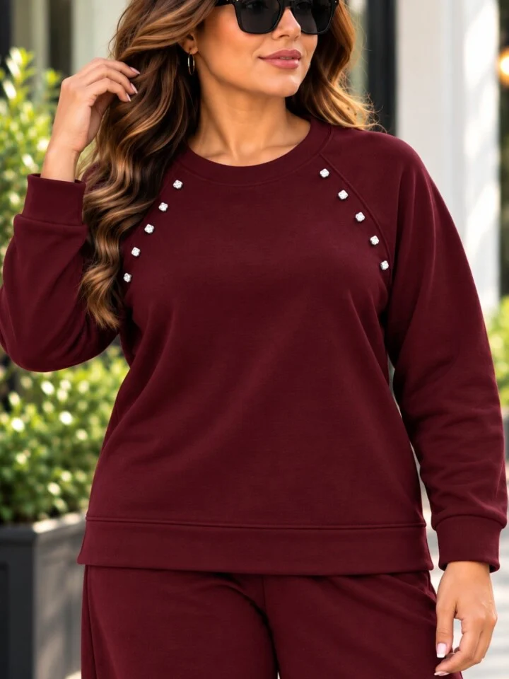 Plus size Φούτερ Sparkle Chic