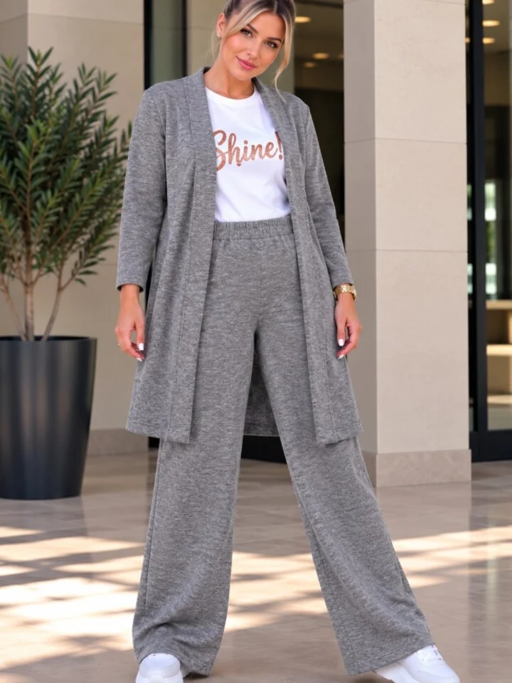 Plus size Πλεκτό Παντελόνι Soft Comfort