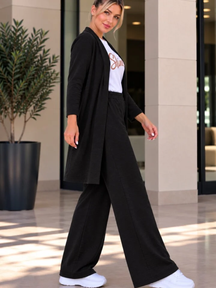 Plus size Μακριά Πλεκτή Ζακέτα Soft Touch