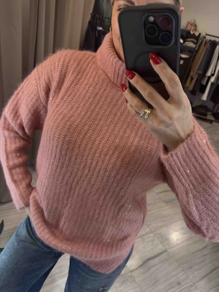 Tiffosi Πλεκτό Ζιβάγκο Soft Sparkle με Διακριτική Λάμψη