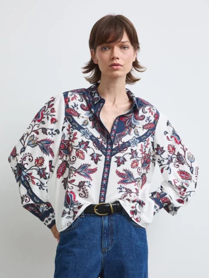 Boho Πουκάμισο με Paisley Print