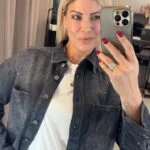 Denim Overshirt με Στρας